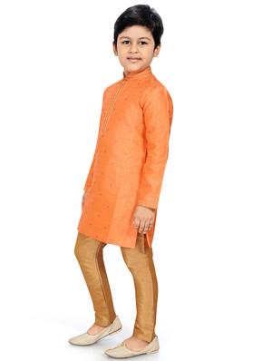 orange printed kurta pajama set - 18415912 - Standard Image - 2