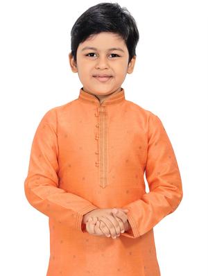 orange printed kurta pajama set - 18415912 - Standard Image - 5