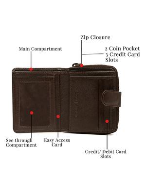 bistre brown leather wallet - 18416039 - Standard Image - 3
