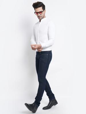 white solid casual shirt - 18416314 - Standard Image - 4