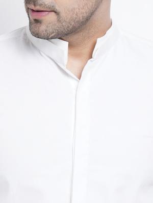 white solid casual shirt - 18416314 - Standard Image - 5