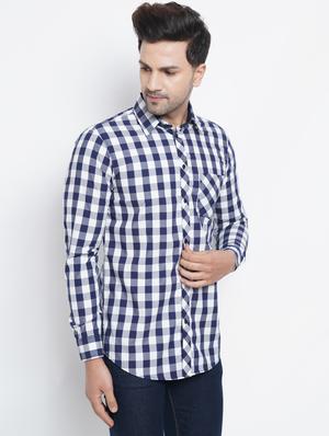white checkered casual shirt - 18416318 - Standard Image - 2