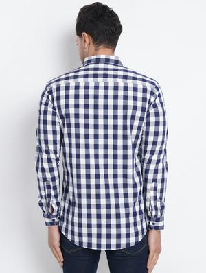 white checkered casual shirt - 18416318 - Standard Image - 3