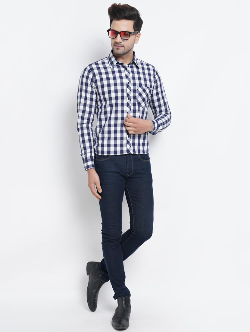 white checkered casual shirt - 18416318 - Zoom Image - 4