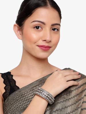 silver metal bangle - 18416403 - Standard Image - 5