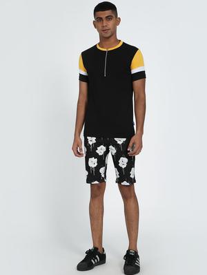 black color block t-shirt - 18416756 - Standard Image - 3
