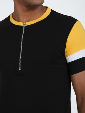 black color block t-shirt - 18416756 - Standard Image - 4