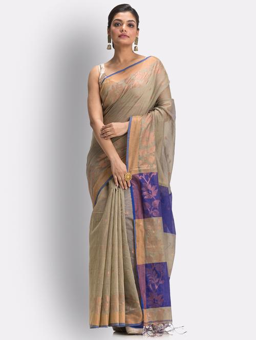 handloom jamdani saree with blouse - 18416855 - Standard Image - 1