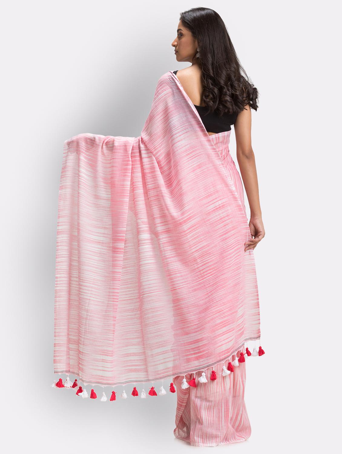 handloom jamdani saree with blouse - 18416883 - Zoom Image - 2
