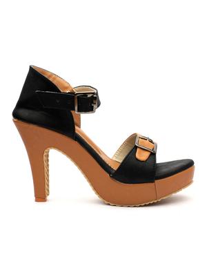 tan synthetic ankle strap sandals - 18417015 - Standard Image - 2