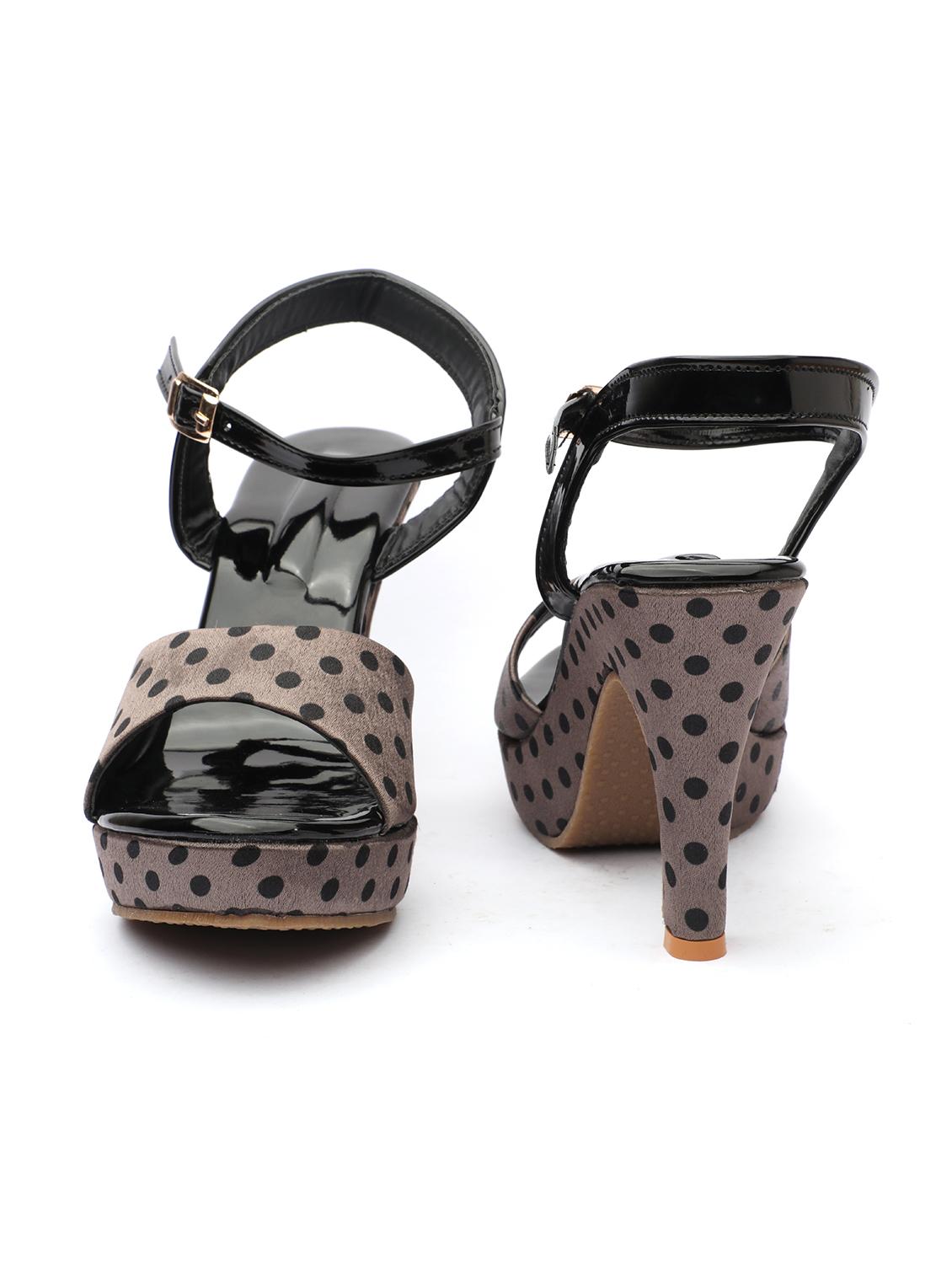 grey synthetic ankle strap sandals - 18417027 - Zoom Image - 3