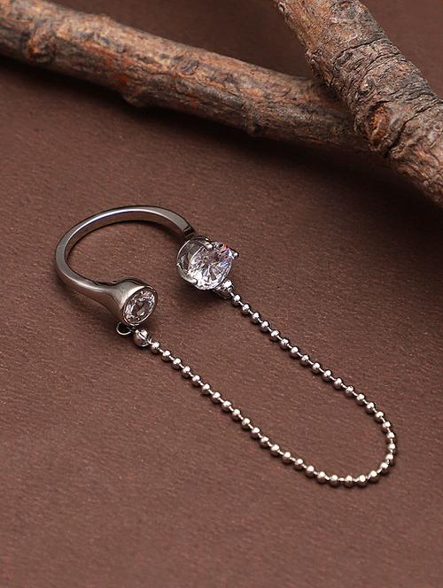 silver finger ring - 18417042 - Very Small Image - 1
