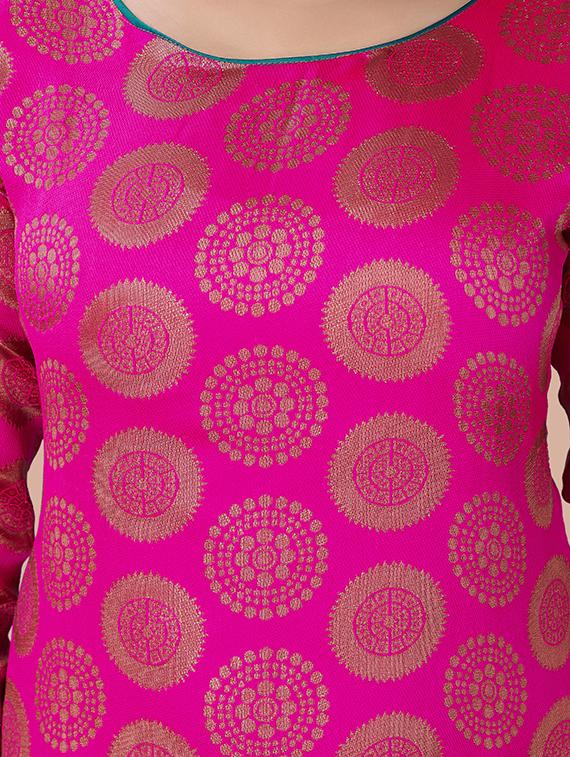self design banarasi work unstitched suit set - 18417076 - Zoom Image - 4