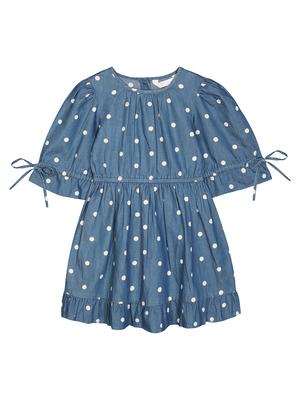 blue polka dot denim frock - 18417257 - Standard Image - 2