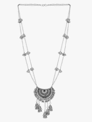 long silver temple necklace - 18417342 - Standard Image - 4