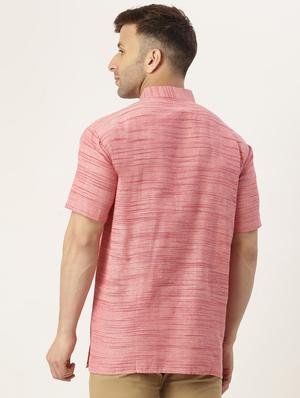 red solid short kurta - 18417424 - Standard Image - 3