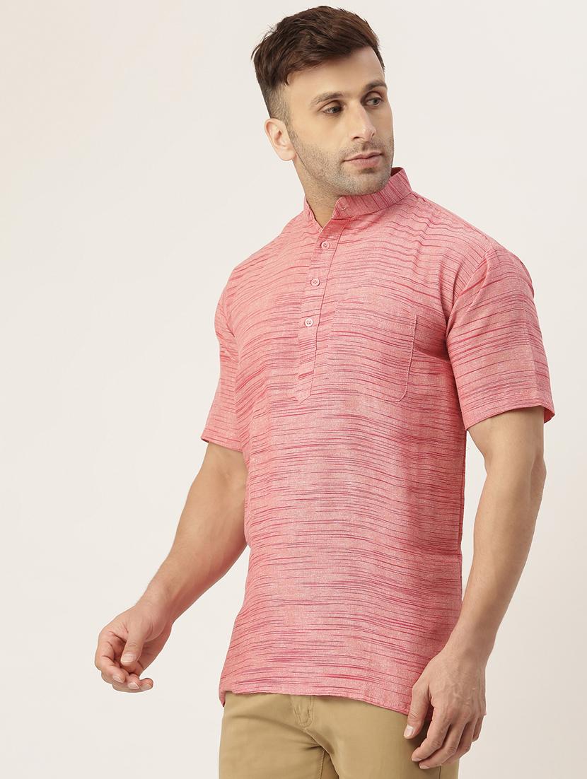 red solid short kurta - 18417424 - Zoom Image - 2