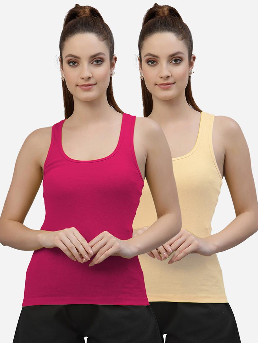 set of 2 racerback solid tank top - 18417613 - Zoom Image - 1