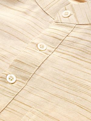 beige melange short kurta - 18418212 - Standard Image - 5