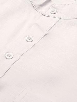 white solid short kurta - 18418277 - Standard Image - 5