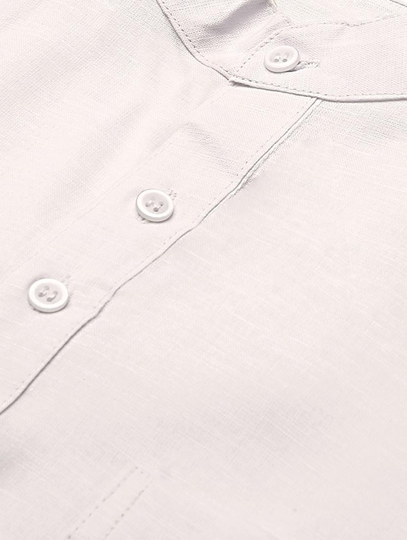 white solid short kurta - 18418277 - Zoom Image - 5