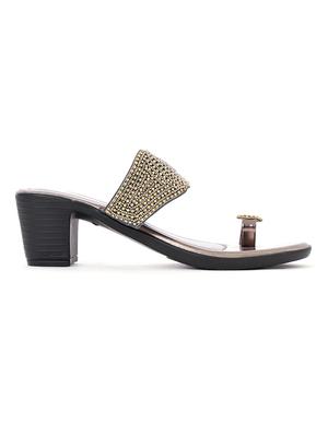 grey synthetic slip on sandals - 18418296 - Standard Image - 2