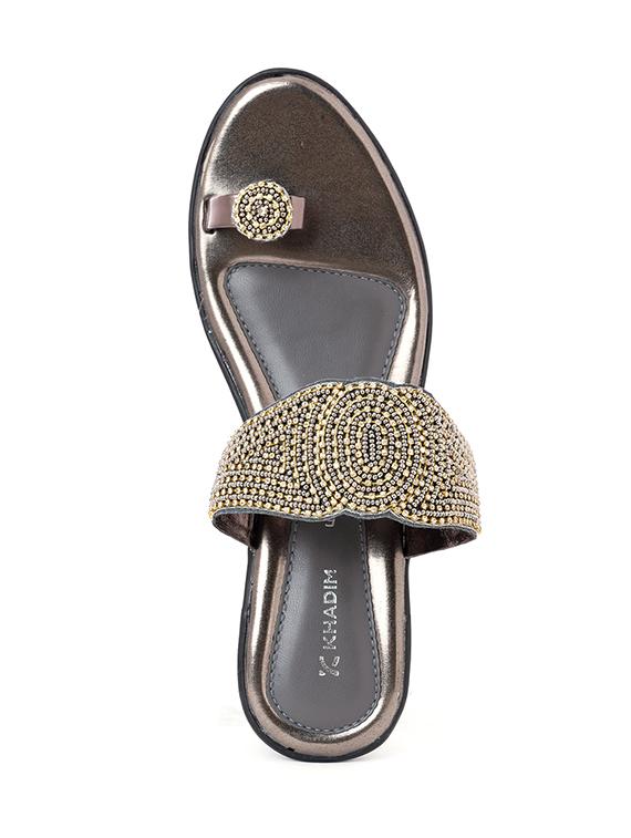 grey synthetic slip on sandals - 18418296 - Zoom Image - 5