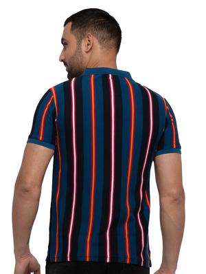 blue striped polo t-shirt - 18418401 - Standard Image - 3