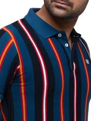 blue striped polo t-shirt - 18418401 - Standard Image - 5