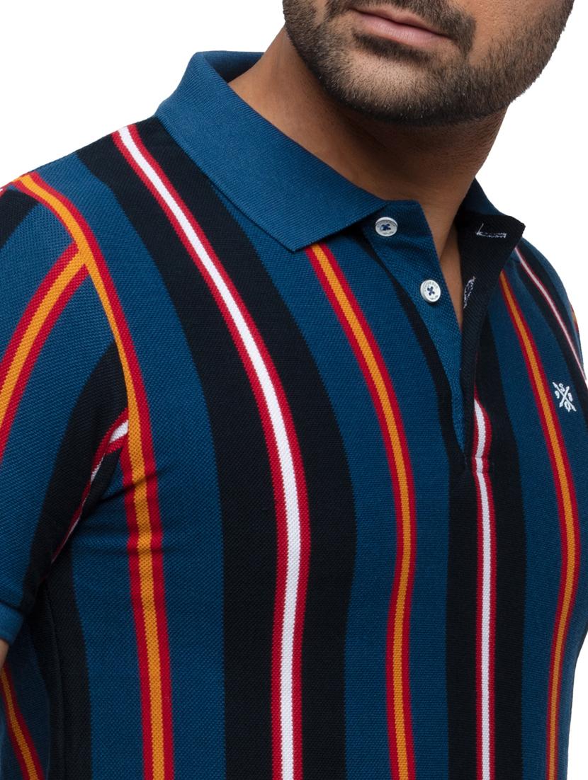 blue striped polo t-shirt - 18418401 - Zoom Image - 5
