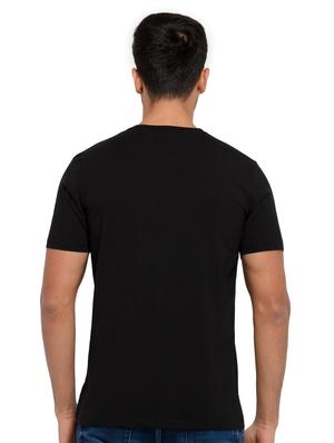 black chest-printed t-shirt - 18418442 - Standard Image - 3