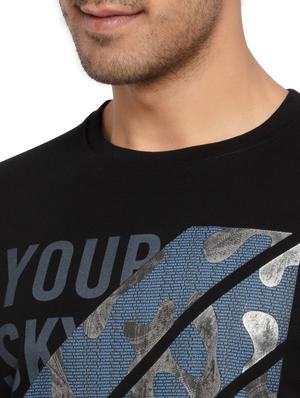 black chest-printed t-shirt - 18418442 - Standard Image - 5