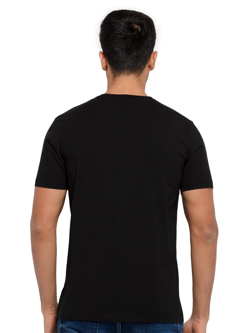 black chest-printed t-shirt - 18418442 - Zoom Image - 3
