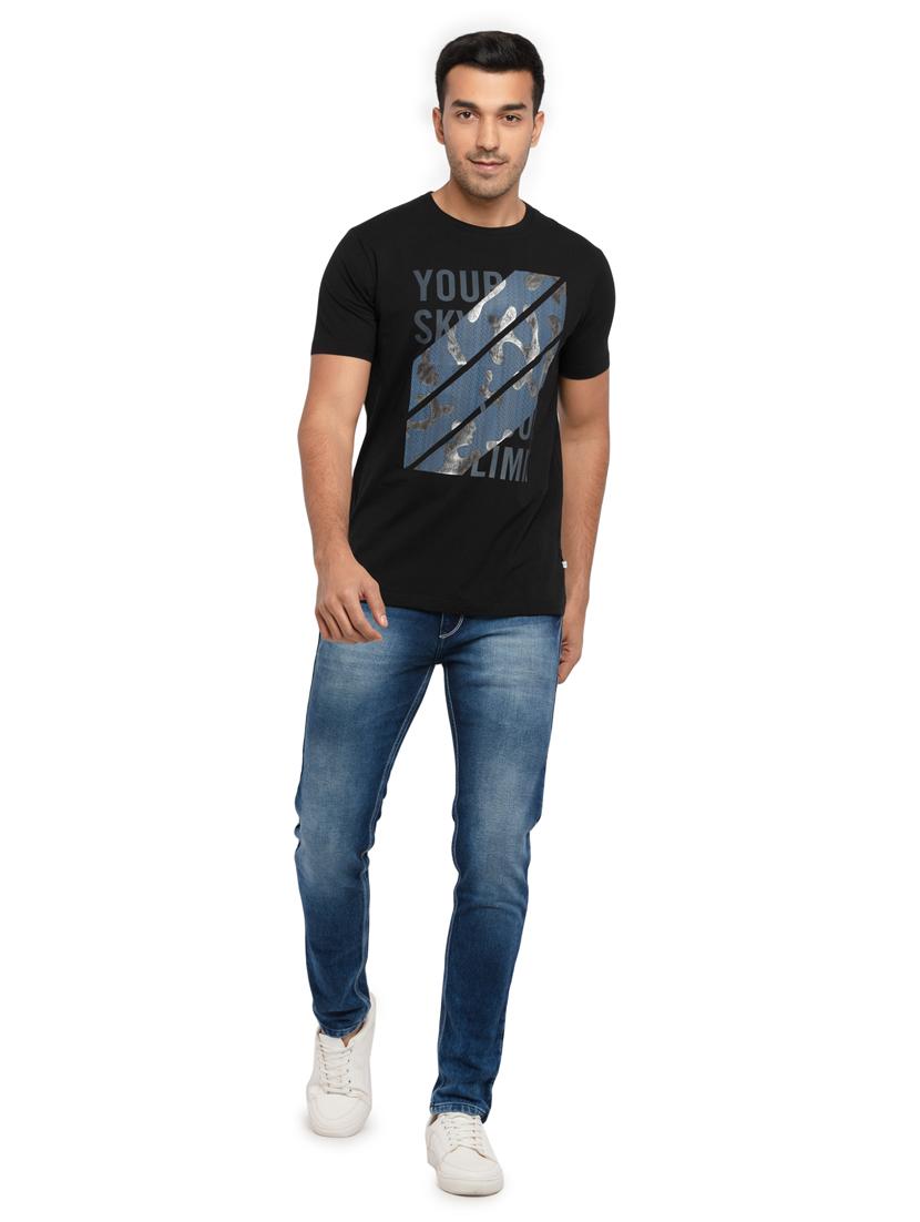 black chest-printed t-shirt - 18418442 - Zoom Image - 4