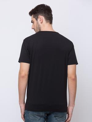 black solid t-shirt - 18418469 - Standard Image - 3
