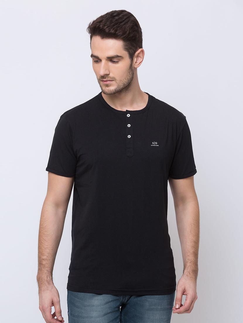 black solid t-shirt - 18418469 - Zoom Image - 2