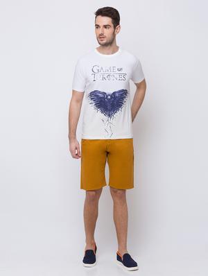 mustard solid short - 18418541 - Standard Image - 4