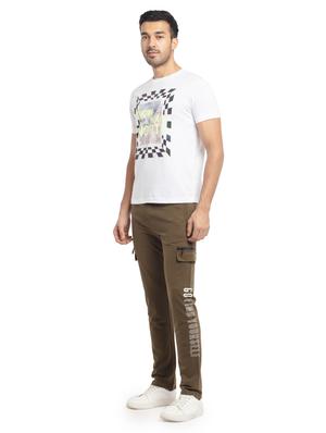 green solid full length track pant - 18418630 - Standard Image - 4