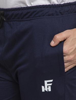 navy blue solid full length track pant - 18418800 - Standard Image - 5