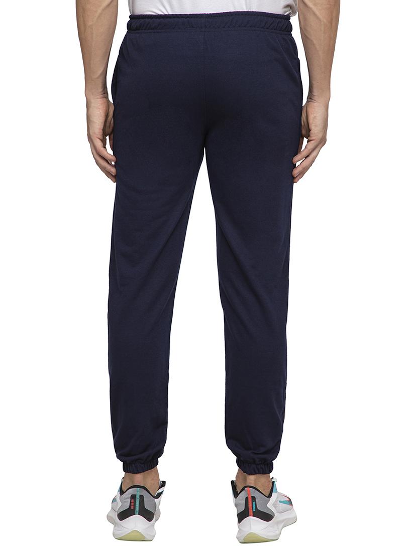 navy blue solid full length track pant - 18418800 - Zoom Image - 3