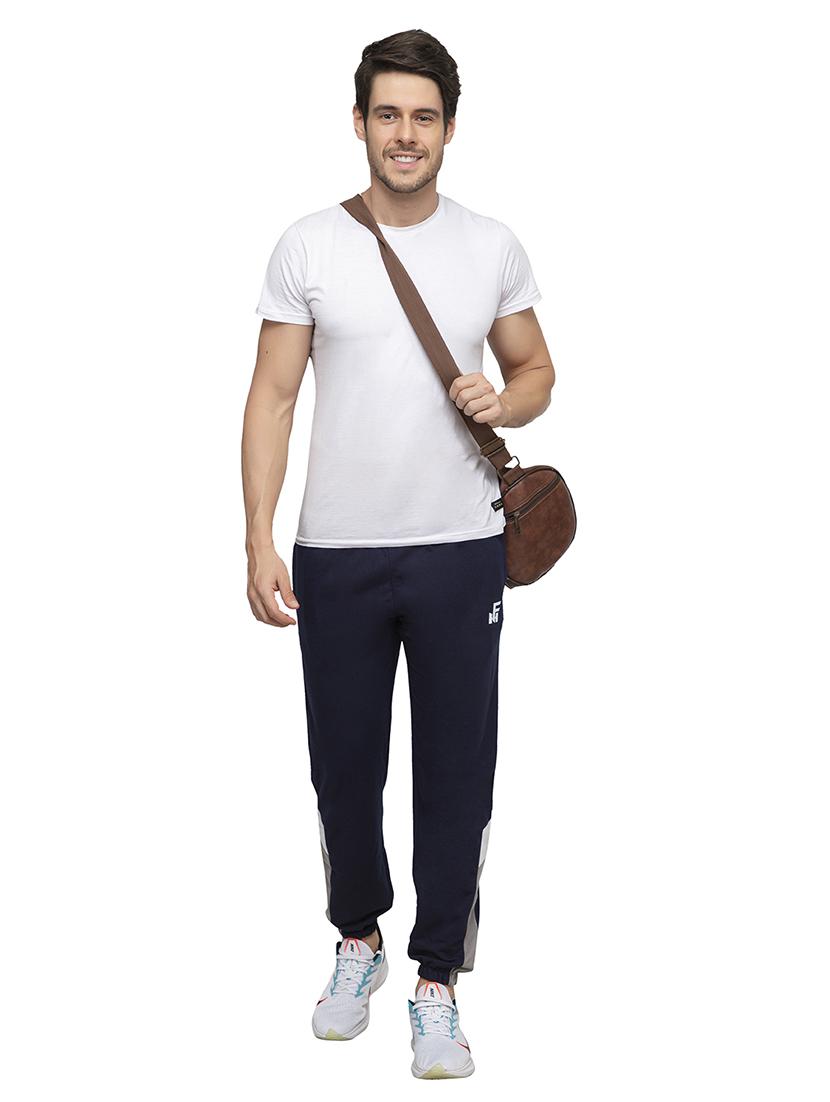 navy blue solid full length track pant - 18418800 - Zoom Image - 4