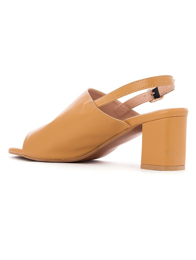 beige synthetic back strap sandals - 18418852 - Zoom Image - 3