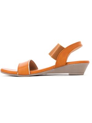 tan synthetic back strap sandals - 18418857 - Standard Image - 3