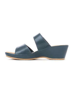 blue synthetic slip on sandals - 18418867 - Standard Image - 2