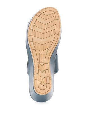 blue synthetic slip on sandals - 18418867 - Standard Image - 5