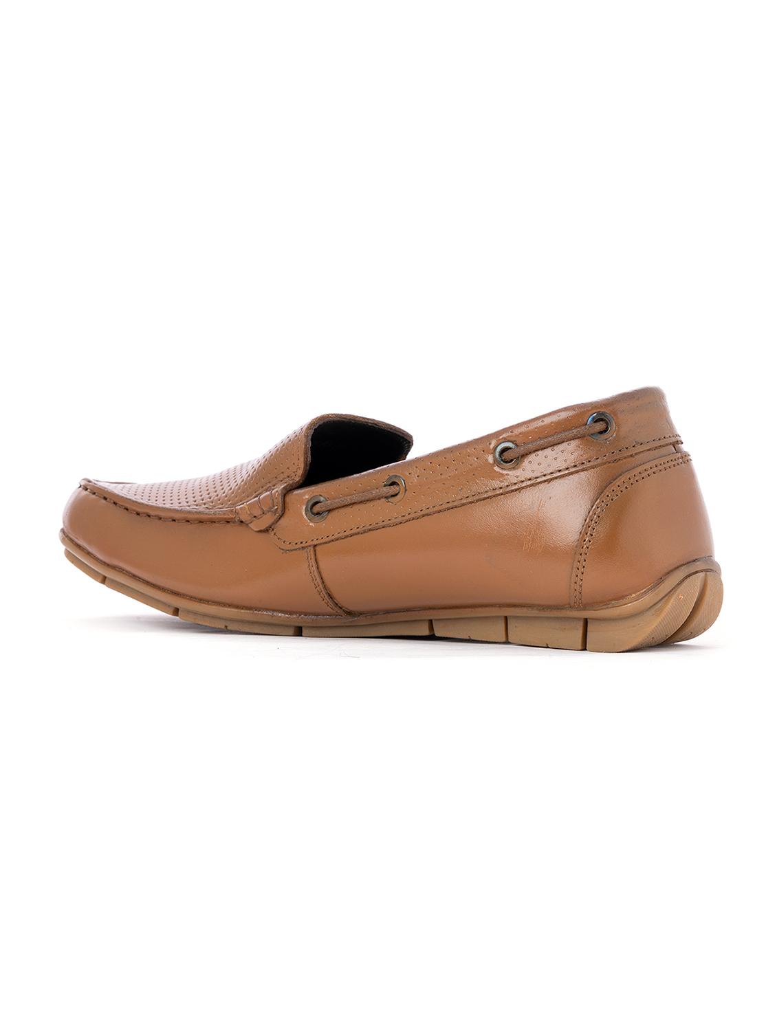 brown leather slip on loafers - 18418885 - Zoom Image - 3