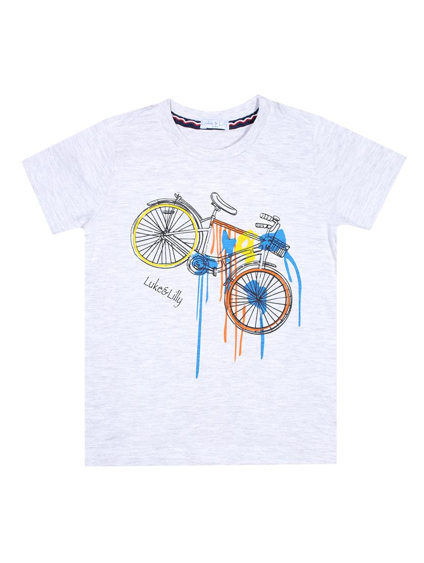 grey printed t-shirt - 18418993 - Zoom Image - 1