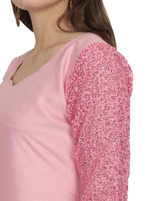 rose water solid straight kurta - 18419174 - Standard Image - 5