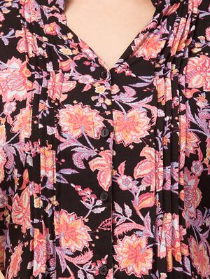 tie back floral tunic - 18419176 - Standard Image - 5