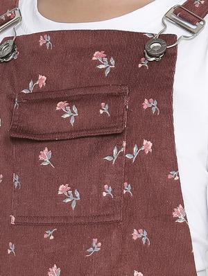 maroon printed jump suit - 18419486 - Standard Image - 5